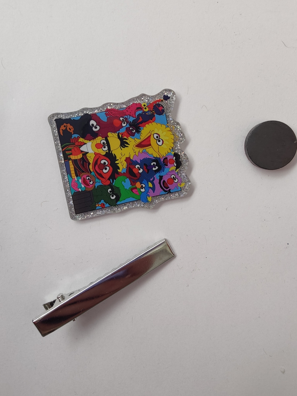 Custom Handmade Character Magnet or Hair Clip- Seasame Street